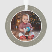 Neutral Baby’s 1st Christmas Train Keepsake Photo Ornament (achterkant)