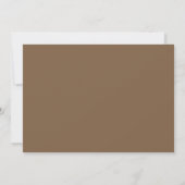 Neutral Baby shower Brown Flat Invitation Kaart (Achterkant)