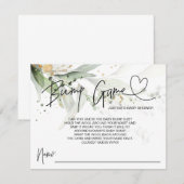 Neutral Baby Shower Game Bump Guess Cute Cards Informatiekaartje (Voorkant / Achterkant)