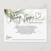 Neutral Baby Shower Game Bump Guess Cute Cards Informatiekaartje (Voorkant)