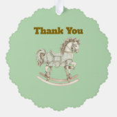 Neutral Baby Shower Thank You Paper Ornament (Achterkant)