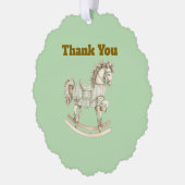 Neutral Baby Shower Thank You Paper Ornament (Links)