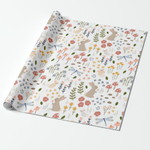 Neutral Baby Woodland Wrapping Paper Cadeaupapier