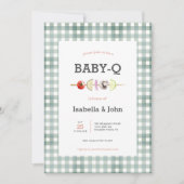 Neutral Babyque Baby shower Invitation Kaart (Voorkant)