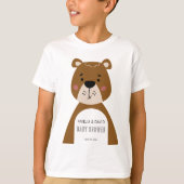 Neutral Bear Baby Shower Keepsake Outfit T-shirt (Voorkant)