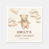 Neutral Bearly Can Wait Baby Shower  Servet (Voorkant)