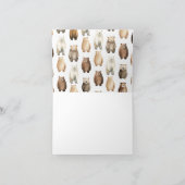 Neutral Bearly Wait Teddy Bear Baby shower Blank Bedankkaart (Binnen)