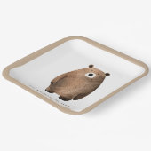 Neutral Bearly Wait Teddy Bear-Baby shower Papieren Bordje (Gebogen)