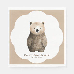 Neutral Bearly Wait Teddy Bear-Baby shower Servet