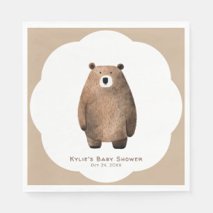 Neutral Bearly Wait Teddy Bear-Baby shower Servet