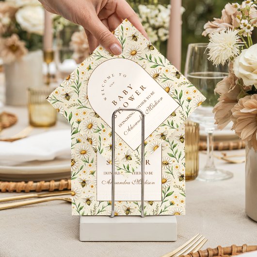 Neutral Bee Baby Shower Servet