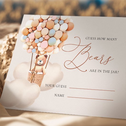 Neutral Beer ballonnen raden hoeveel Beren tickets Informatiekaartje