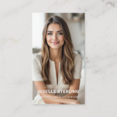 Neutral Beige Accountant CPA Minimal Modern Visitekaartje (Voorkant)