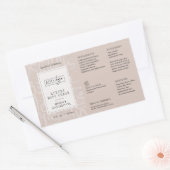 Neutral Beige Bohemian Logo 4OZ Cosmetic Bottle Rechthoekige Sticker (Envelop)