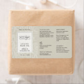 Neutral Beige Boho Pattern Logo 2OZ Dropper Bottle Etiket (Insitu)