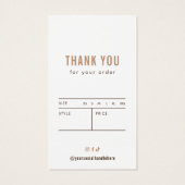 Neutral Beige Boho Style Kledinglabel Hang Label Visitekaartje (Achterkant)