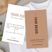 Neutral Beige Boho Style Kledinglabel Hang Label Visitekaartje