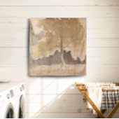 Neutral beige  boomschets wandkleed