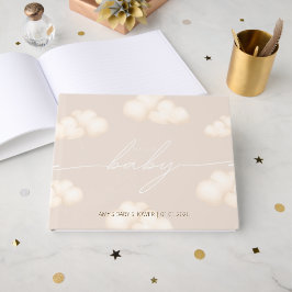 Neutral Beige Cloud 9-Baby shower Gastenboek
