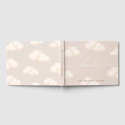 Neutral Beige Cloud 9-Baby shower Gastenboek (Volledig)