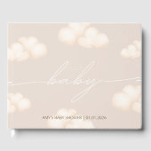 Neutral Beige Cloud 9-Baby shower Gastenboek (Voorkant)