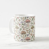 Neutral Beige Earthy Mushroom Seamless Pattern Koffiemok (Voorkant links)