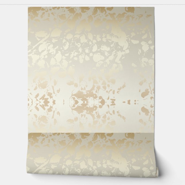 Neutral Beige Floral Seamless Wallpaper  Behang (Afrollen)
