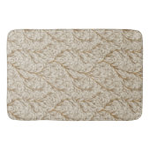 Neutral Beige Gold Botanical Leaf William Morris Badmat (Voorkant)