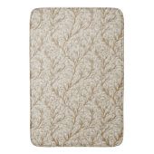 Neutral Beige Gold Botanical Leaf William Morris Badmat (Voorkant Verticaal)