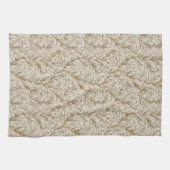 Neutral Beige Gold Botanical Leaf William Morris Theedoek (Horizontaal)