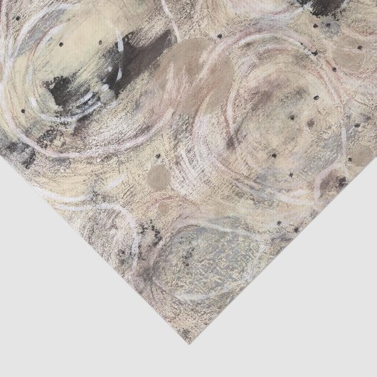 Neutral Beige Gray Abstract Decoupage Tissue Paper Tissuepapier (Detail)