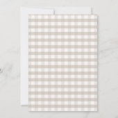 Neutral Beige Little Bunny Baby Shower Invitation Kaart (Achterkant)