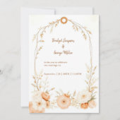 Neutral Beige Rustic Floral Lijst bruiloft (Voorkant)