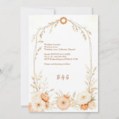 Neutral Beige Rustic Floral Lijst bruiloft (Achterkant)