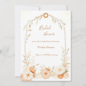 Neutral Beige Rustic Floral Vrijgezellenfeest Kaart (Voorkant)