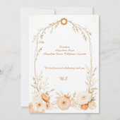 Neutral Beige Rustic Floral Vrijgezellenfeest Kaart (Achterkant)