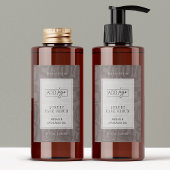 Neutral Beige Taupe Boho Waterproof Product Label Voedselcontainer Etiket