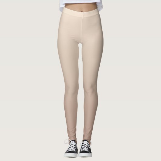 Neutral Beige Taupe Ombre Leggings (Voorkant)