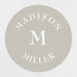 Neutral Beige Waterproof Daycare Baby Bottle Labels