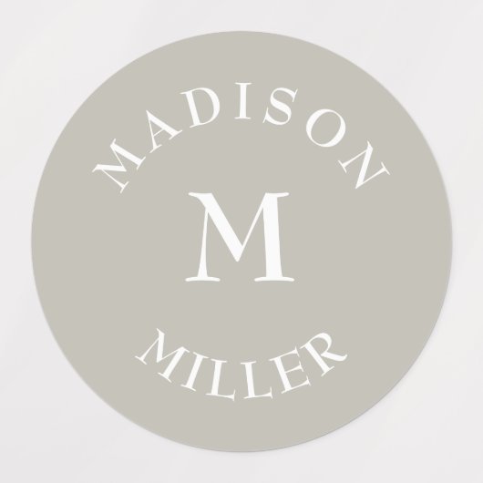 Neutral Beige Waterproof Daycare Baby Bottle Labels (Design 1)