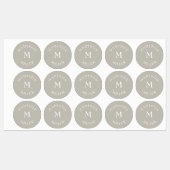 Neutral Beige Waterproof Daycare Baby Bottle Labels (Vel)