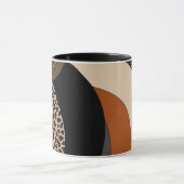 Neutral Black Oranje Modern Boho Mok (Midden)