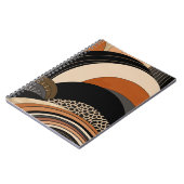 Neutral Black Oranje Modern Boho Notitieboek (Linkerzijde)