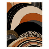 Neutral Black Oranje Modern Boho Perfect Poster (Voorkant)