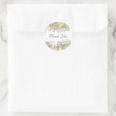 Neutral Blooms White Gift Bedankt Label Sticker (Tas)