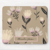 Neutral Blush Floral | Modern Botanical Muismat (Voorkant)