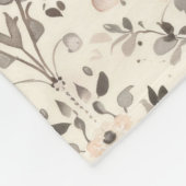 Neutral Blush Gray Botanical Fleece Blanket Deken (Hoek)