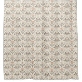 Neutral Blush Gray Botanical Shower Curtain Douchegordijn (Voorkant)