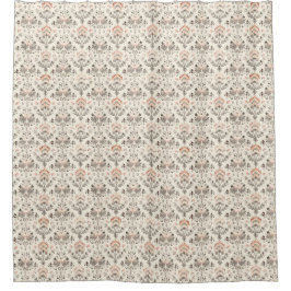 Neutral Blush Gray Botanical Shower Curtain Douchegordijn
