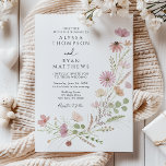 Neutral Blush Wildflower Floral Wedding Kaart<br><div class="desc">Celebrate your love story with this elegant earthy wildflower wedding invitation featuring soft hand-painted watercolor florals in romantic neutral tones. Blush pink blooms, delicate botanical stems, and muted greenery create a timeless garden-inspired design that feels both modern and effortlessly romantic. Perfect for spring, summer, or early fall weddings, this invitation...</div>